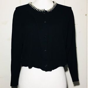 Calvin Klein XL Cardigan Pearl Accents XL